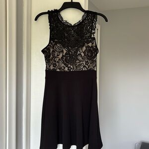 Trixxi Dress for Juniors Black with Lace